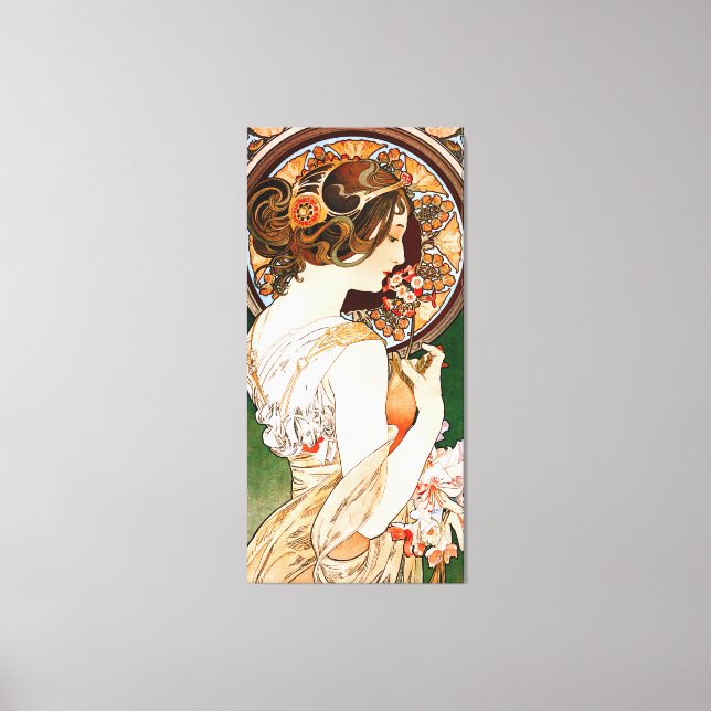 Primrose by Alphonse Mucha Canvas Print (Front)
