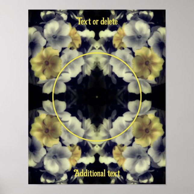 Primrose Flowers Frame Create Your Own Photo Poster (Front)