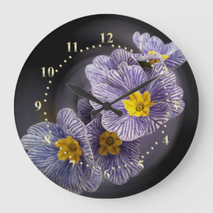 Primrose  flowers large clock