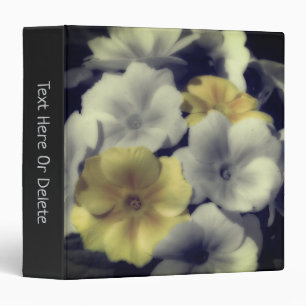 Primrose Flowers Photo Art Personalized Binder