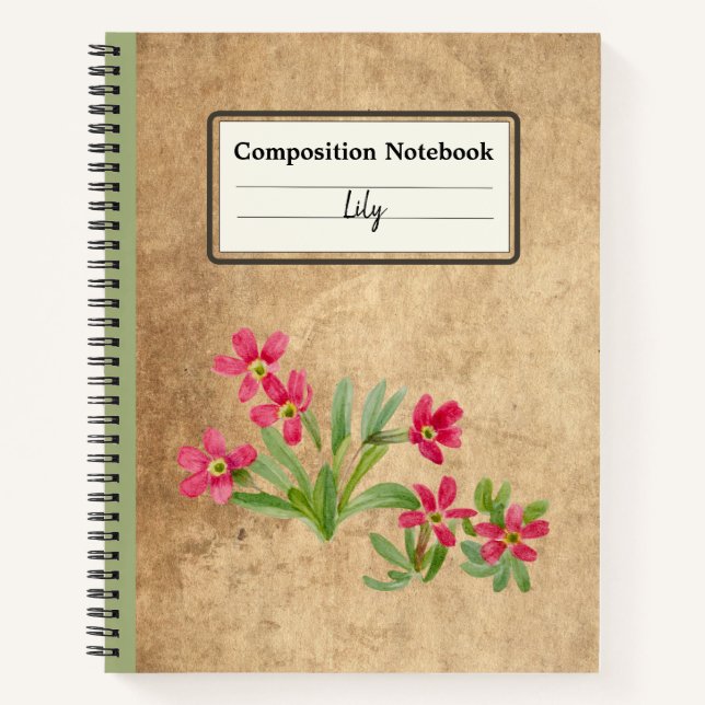 Primrose Personalized Composition Notebook (Front)