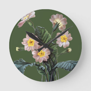 Primrose (Primula Aucalis) Round Clock