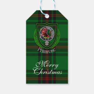Primrose Scottish Clan Tartan & Crest Gift Tags