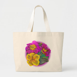 Primrose yellow & purple fine art black bag