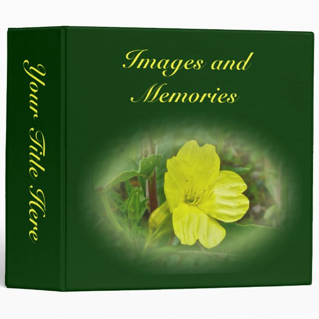 Primrose Yellow Wildflower Coordinating Items Binder (Front/Spine)
