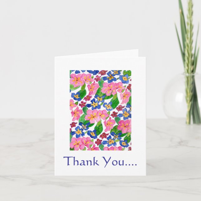 Primroses 'Thank You' Notecard (Front)