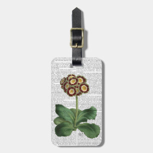 Primula Auricula Red Luggage Tag