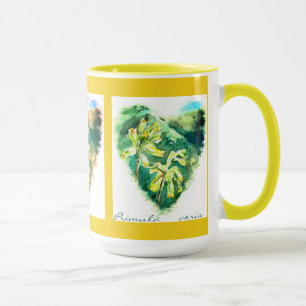 Primula veris Coeur vert Cowslip Mug