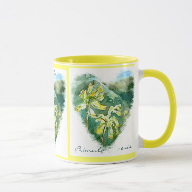 Primula veris Coeur vert Mug (Droite)