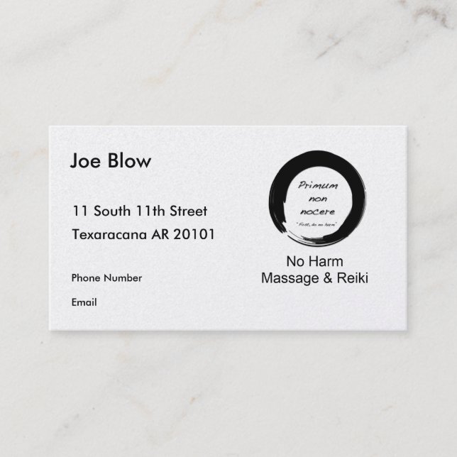 Primum Non Nocere Appointment Card (Front)