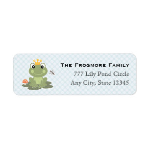 Prince Address Sticker Labels de grenouille