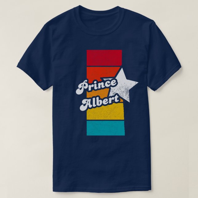 Prince Albert Saskatchewan Canada Vintage Distress T-Shirt (Design Front)