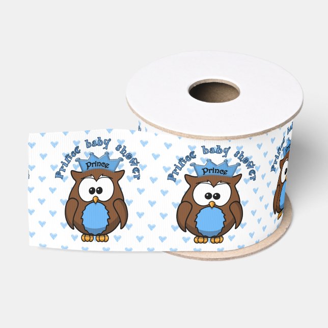 prince baby shower ribbon grosgrain ribbon (Spool)