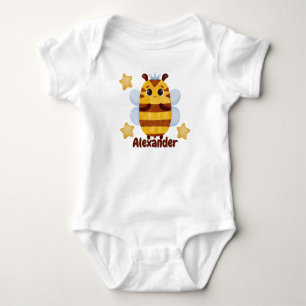 Prince Bee Personalized Kids Bodysuit, Custom Name Baby Bodysuit