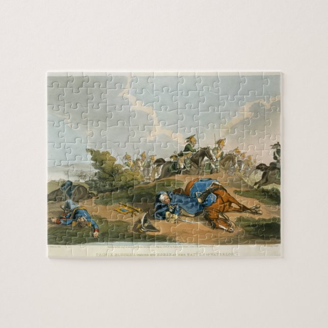 Prince Blucher under his Horse at the Battle of Wa Jigsaw Puzzle (Horizontal)