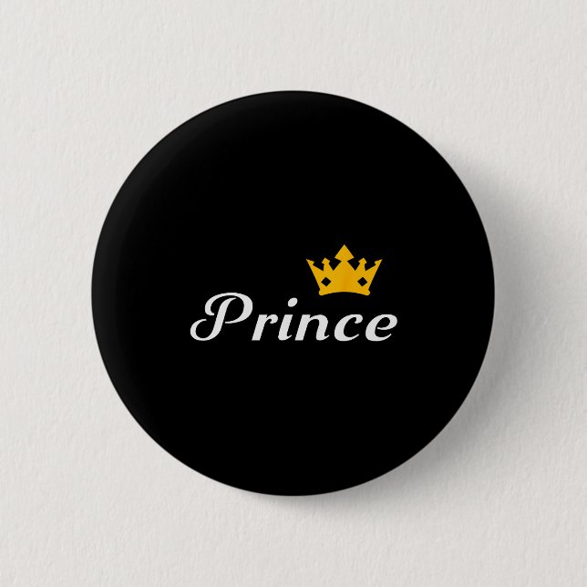Prince Boys Men Family Matching Valentines Day  2 Inch Round Button (Front)