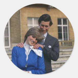 Prince Charles and Princess Diana Classic Round Sticker