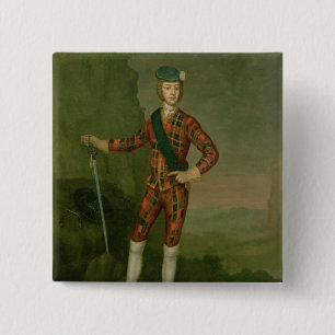 Prince Charles Edward Stuart 2 Inch Square Button