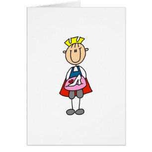 Prince charme avec la carte en verre de pantoufle