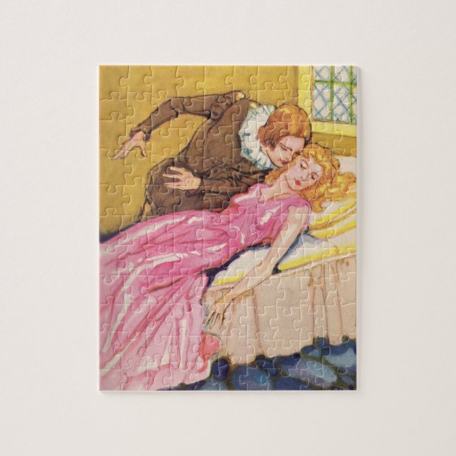 Prince Charming kissing Sleeping Beauty Jigsaw Puzzle (Vertical)