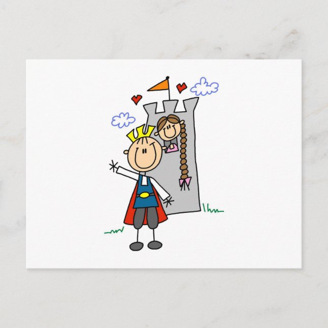 Prince Charming Rescues Princess Postcard (Front)