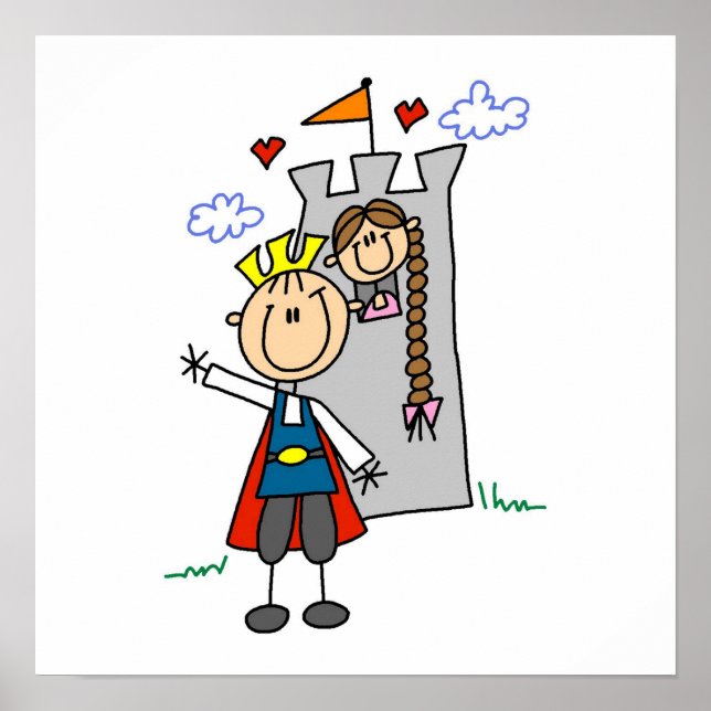 Prince Charming Rescues Princess Poster (Front)