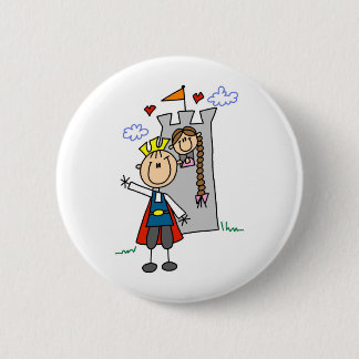 Prince Charming Rescues Rapunzel Button