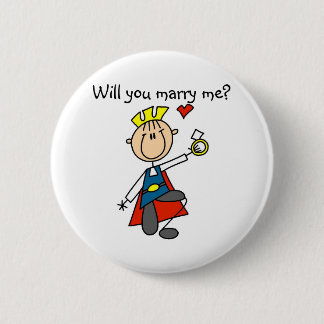 Prince Charming Will You Marry Me Button