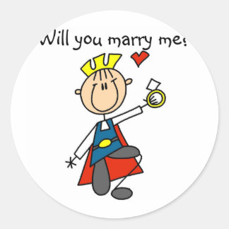 Prince Charming Will You Marry Me Sticker