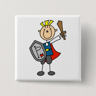 Prince Charming With Sword 2 Inch Square Button