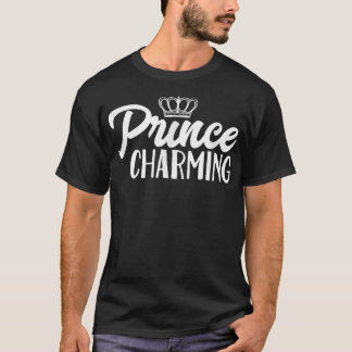 Prince Charming Wth CrownFairy Tale Hero Charmer  T-Shirt