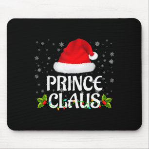 Prince Claus Christmas Lights Santa Pajama Family Mouse Pad