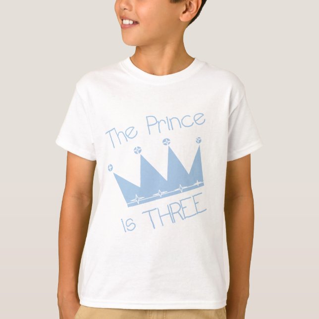 Prince Crown 3rd Birthday Tshirts and Gifts (Front)