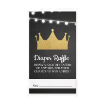 Prince Crown | Baby Shower Gold Foil Diaper Raffle