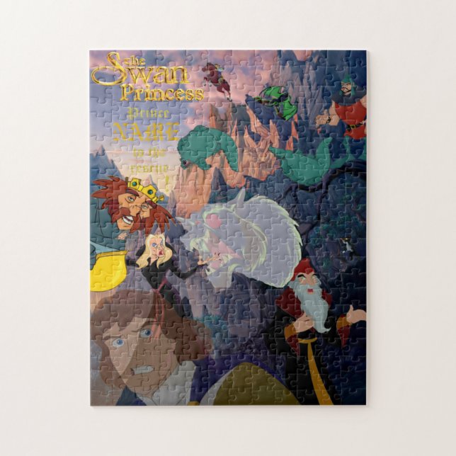 Prince Derek & Villains Personalized Photo Puzzle (Vertical)