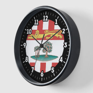 Prince Edward Island Flag Graphic Dial Clock