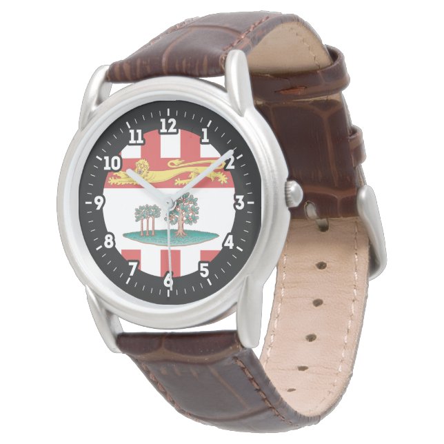 Prince Edward Island Flag Graphic Dial Watch (Angled)