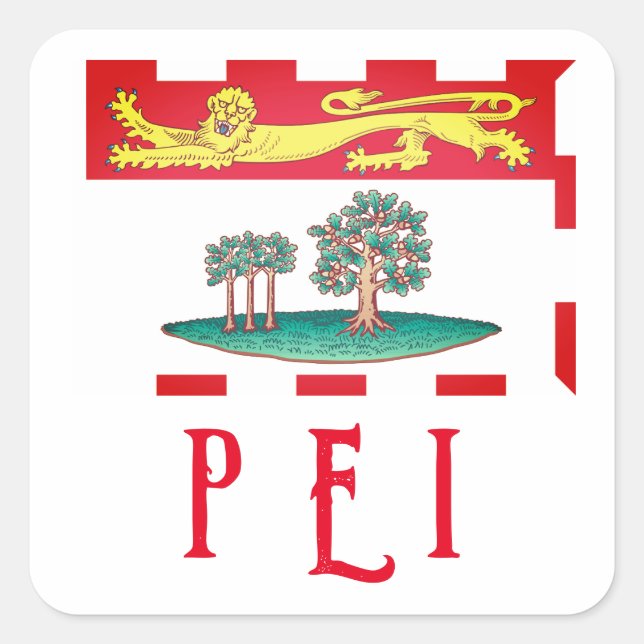 Prince Edward Island Flag Square Sticker (Front)