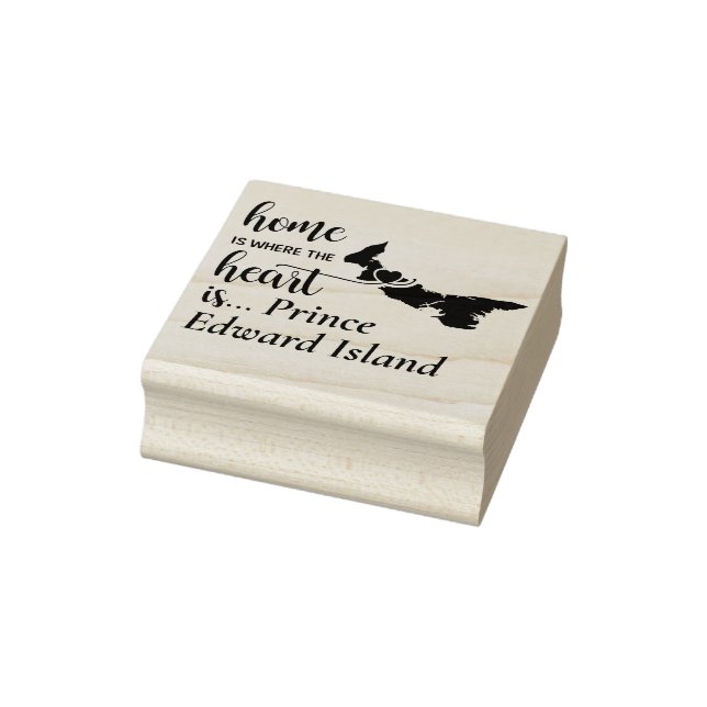 Prince Edward Island Home is Where Heart is Rubber Stamp (Stamp)