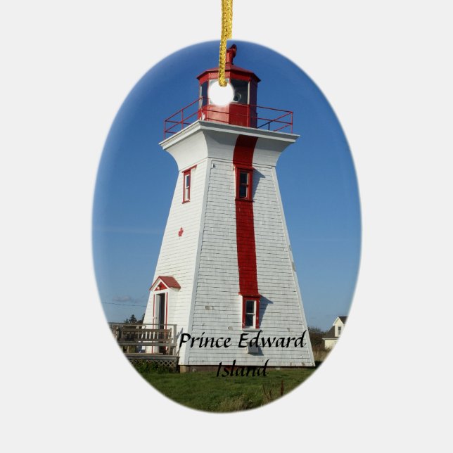 Prince Edward Island-Lighthouse Ceramic Ornament (Front)