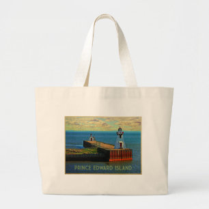 Prince Edward Island Lighthouse Large Tote Bag
