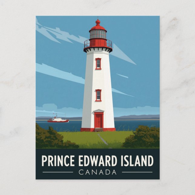 Prince Edward Island Lighthouse Travel Postcard (Front)