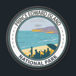 Prince Edward Island National Park Beach Badge Magnet<br><div class="desc">Prince Edward Island National Park vector art design. The Park is situated along the island's north shore,  fronting the Gulf of St. Lawrence.</div>