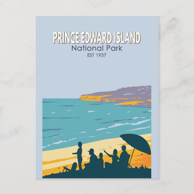 Prince Edward Island National Park Beach Vintage Postcard (Front)