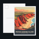 Prince Edward Island National Park Canada Travel Postcard<br><div class="desc">Prince Edward Island National Park Canada Art vintage travel place illustration</div>