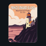 Prince Edward Island National Park Canada Vintage Magnet<br><div class="desc">Prince Edward Island National Park design. The Park is situated along the island's north shore,  fronting the Gulf of St. Lawrence.</div>