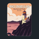 Prince Edward Island National Park Canada Vintage Magnet<br><div class="desc">Prince Edward Island National Park design. The Park is situated along the island's north shore,  fronting the Gulf of St. Lawrence.</div>