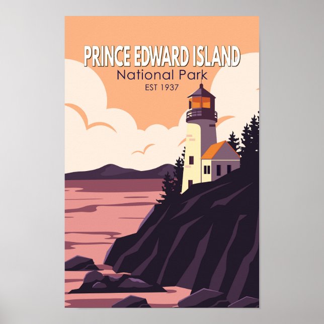 Prince Edward Island National Park Canada Vintage Poster (Front)