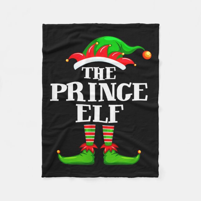 Prince Elf Matching Family Group Christmas Party P Fleece Blanket (Front)