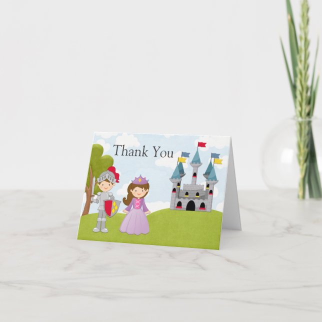Prince et Princesse Merci de fête d'anniversaire (Devant)